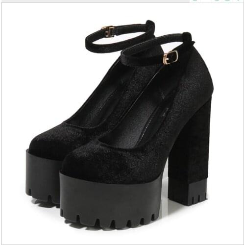 Fashion Women Shoes High Heels Pumps Female Concise Suede womens buckle High Heels Pumps Genuine Leather Wedding Shoes Woman