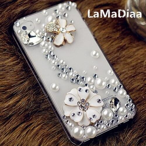 LaMaDiaa Handmade Bling Glitter Rhinestone Clear Soft Phone Case For iPhone 11 12 mini Pro Max XR XS 6 6S 7 8 plus Back Cover