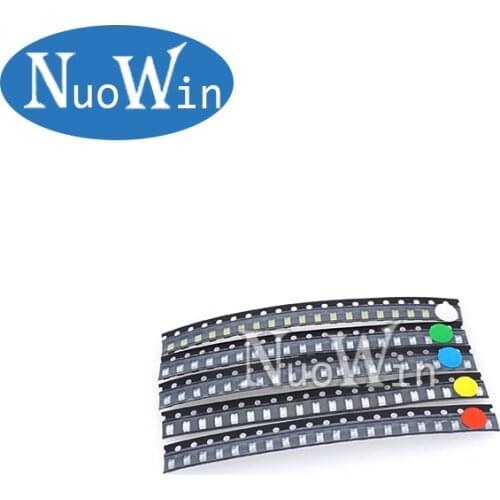 5 colors x20pcs =100pcs 1206 SMD LED light Package Red White Green Blue Yellow 1206 led kit