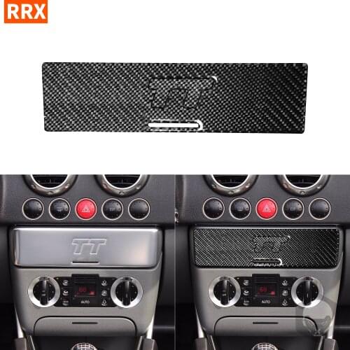 For Audi TT 8N 2001 2002 2003 2004 2005 2006 Carbon Fiber Sticker Car Accessories Central Music Player CD Panel Styling Interior