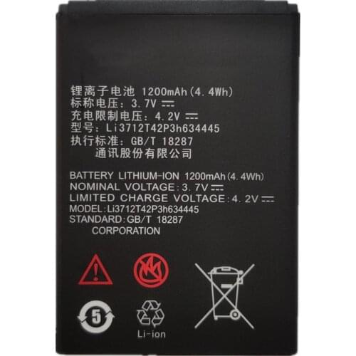 AZK New 1400mAh battery for ZTE Blade A112 L110 V815W Mobile Phone Battery Black Li3814T43P3h634445 High Quality