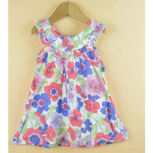 Girls Dress New Designer 100% cotton 2018 summer flower child clothing baby dress princess dress summer child dress
