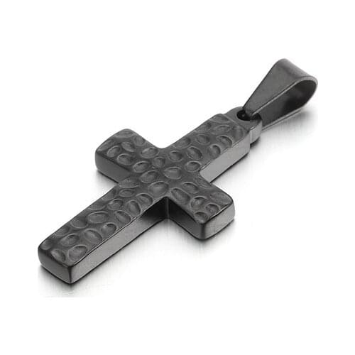 Jesus Christian Believer Pendant Trendy Titanium Steel Boys Cross Necklace Jewelry