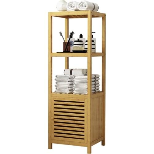 Bathroom Shelf Rack Bedroom Simple Bathroom Partition Rack Solid Wood Floor Storage Rack Floor Type Shower Box Storage Rack