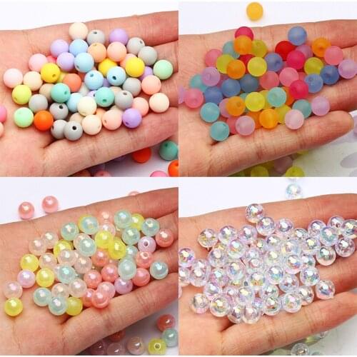 Various Mixed Acrylic Spacer Beads Round Balls Spacer Beads For Jewelry Making Diy Bracelet Necklace Accessorie Handiwork 6-12mm