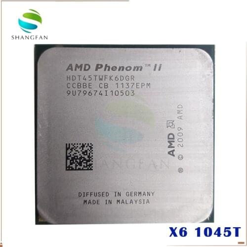 AMD Phenom X6 1045T X6-1045T 2.7GHz Six-Core CPU Processor HDT45TWFK6DGR 95W Socket AM3 938pin