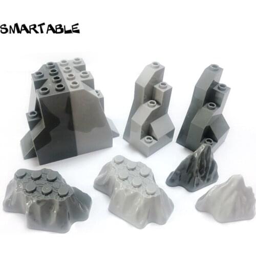 Smartable Rockery Mound Rock Building Blocks MOC Parts Toys For Castle Garden House Compatible Major Brand 6082/6083/23996