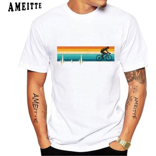 Cycling Free as a Bird Art T-Shirt Bike Men Short Sleeve Summer Bicycle Sport White Casual Tops Hip Hop Boy Funny Tees