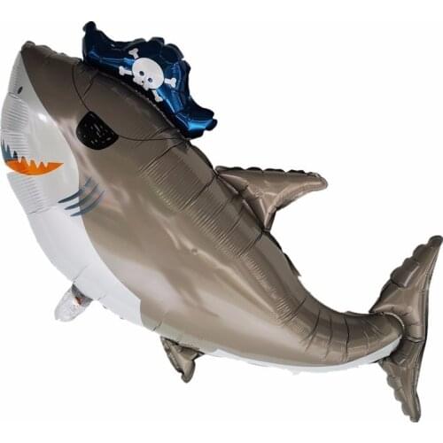 1pc Giant Pirate Shark Balloon Decor Birthday Party Decorations Kids Baby Shower Boy Gender Reveal Ballonnen Marine Fish
