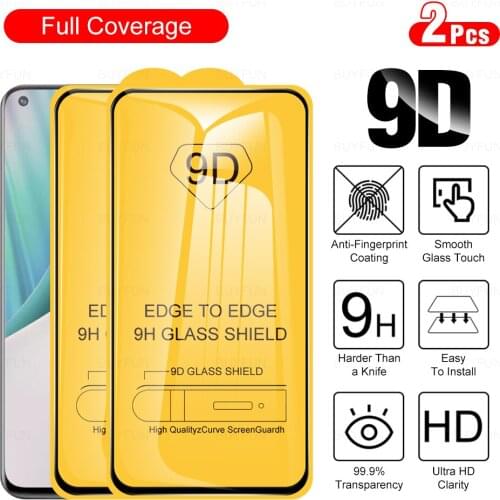 2Pcs 9D Full Glues Tempered Protective Glass Film For OnePlus Nord N10 5G Phone Screen Protector For One+ 9 9R 8T 2 N100 N200 CE
