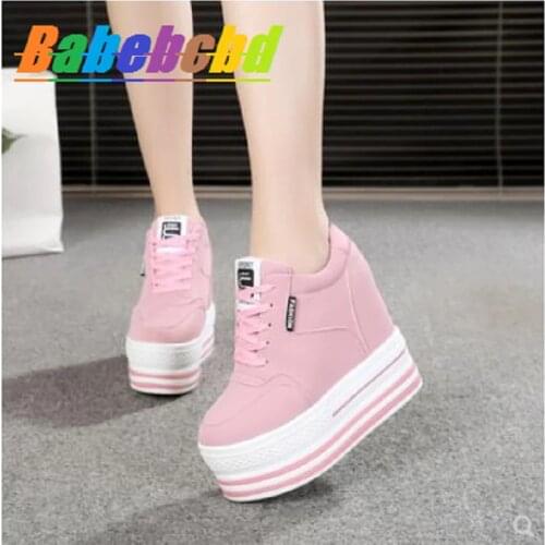 Bai Tan Nei Heightening Womens Shoes Spring and Summer 2019 Small White Shoes with Shallow Mouth, Thick Bottom, Air Permeabilit