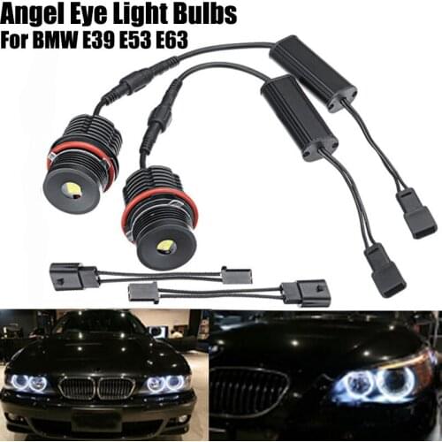 1Pair 80W LED Angel Eyes Marker Lights LED Angel Eyes Halo Ring Marker Light Bulb Replacement For BMW E39 M5 E53 E61 E6