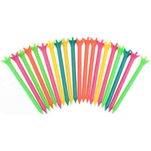 100pcs/Pack Size 70mm Professional Zero Friction 5 Prong Durable Plastic Golf Tees Golf Accessories