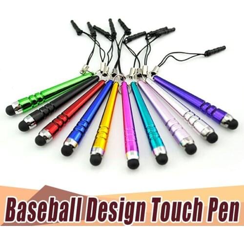 1000pcs/lot Universal Baseball Bat Capacitive Touch Screen Pen Stylus For Phone Tablet for Kindle for Samsung for iPhone
