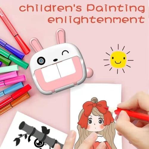 1080P 2.4'' HD Video Camera Cute WiFi Kids Print Camera Children Instant Camera for Child Toys Digital Camera Photo Gifts