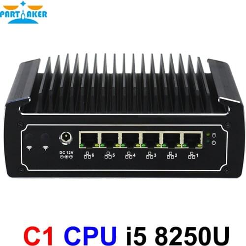 2021 pfSense Router 8th Gen Kaby Lake R Intel I5 8250u Quad Core Mini Server 6 1000M Lan 2 DDR4 Fanless PC Support 4G And Wifi