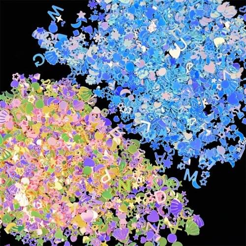 22g Heart Letter Flower Shape Mix Confetti PVC Nail Art Sequins DIY Phone Shell Cover Paillettes Accessories Wedding Decoration