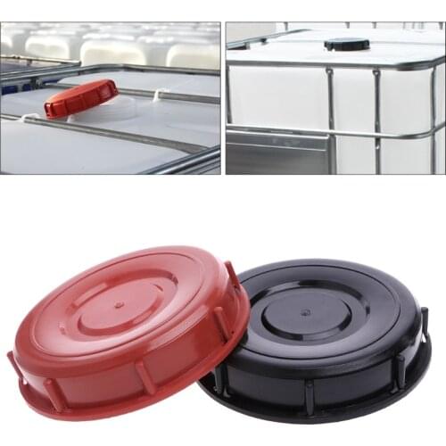 275-330 Gallon IBC Tote Tank Cover Lid Cap 163mm For Schutz Mauser Black/Red