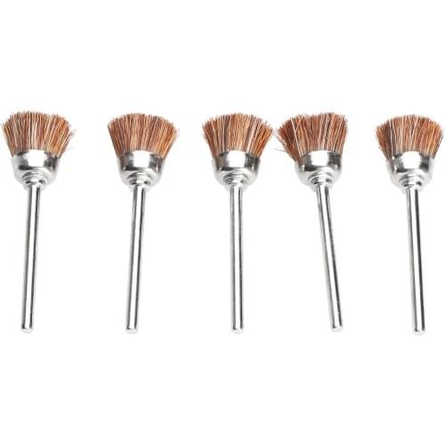 5Pcs 15mm Metal Buffing Polishing Tool Soft Nylon Polishing Cup Brush Wheels for Mini Drill Rotary Tools Dremel Accessories