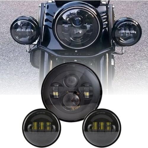 7" LED Motor Headlight 4.5" 4 1/2 inch Passing Light For Touring Softail Classic Headlight For Universal Motorcycle Parts