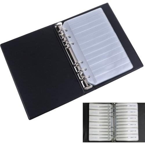 Resistor Capacitor Inductor Components Sample Book for 0201/0402/0603/0805/1206 Electronic Component Book with 15 Empty Pages