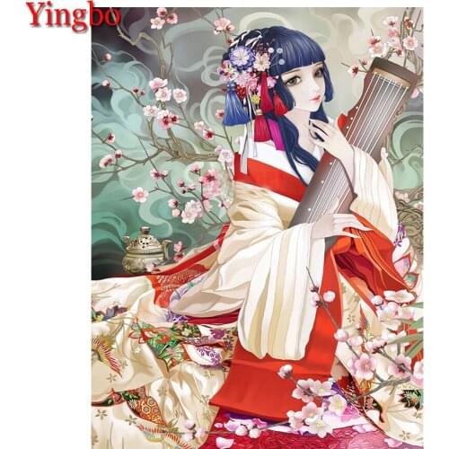 Diy diamond rhinestone Japanese Geisha woman diamond painting full square/round drill diamond embroidery beads cross stitch kits