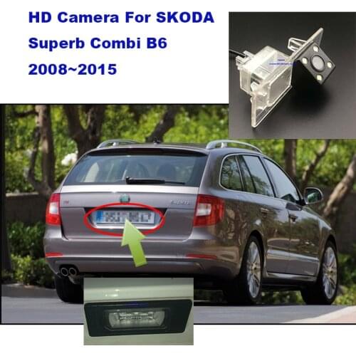 Yessun License plate rear camera For SKODA Superb Combi B6 2008~2015 Car Rear View camera Parking Assistance
