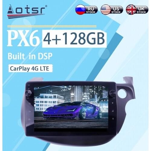 4+128GB For Honda Fit 2008 -2013 RHD Android 10 RHD Wireless Carplay Car Multimedia Radio Player GPS Navigation Stereo Player