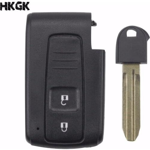 2 Button Remote Car Key Shell Case Housing with Uncut Blade for Toyota Prius Fob Auto Car Key Shell Keyless Entry Case