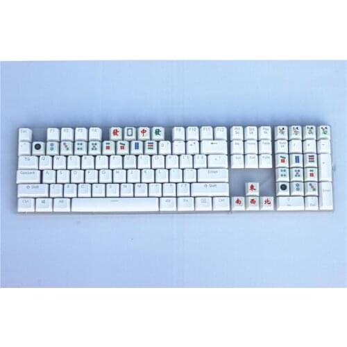 PBT Keycaps DIY For Mechanics Gaming Keyboard Mahjong Cherry MX Key Cap Personality Mah-Jongg Tile Player Hotswap Custom Keycap