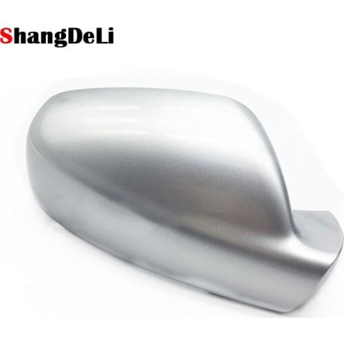 Car Wing Mirror Covers Rear View Mirror Cap Rearview Mirror Cover for Peugeot 307 2004 - 2012, Right Side Silver Color