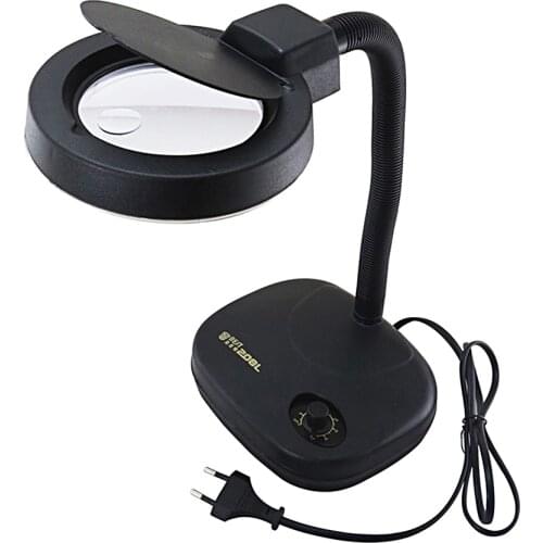 Lamp Magnifier 36 LED Desk Lamp 360 Degrees Bst-208l Mobile Phone Maintenance Adjustable Brightness Can Rotate 5-10X Magnifying