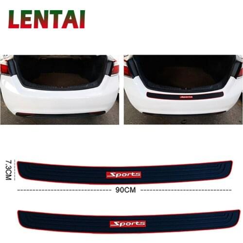 LENTAI For Opel astra h j insignia vectra c corsa d Land Rover Abarth Auto Car Trunk Door Sill Plate Rear Bumper Guard Protector