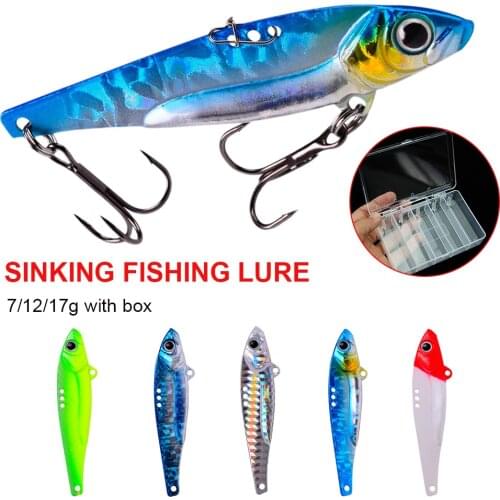 Metal Vib Fishing Lure Weights8-20g Long Shot Slots Hook Metal Jig Articulos De Pesca Isca Artificial Bass Bait Deep Sea Fishing