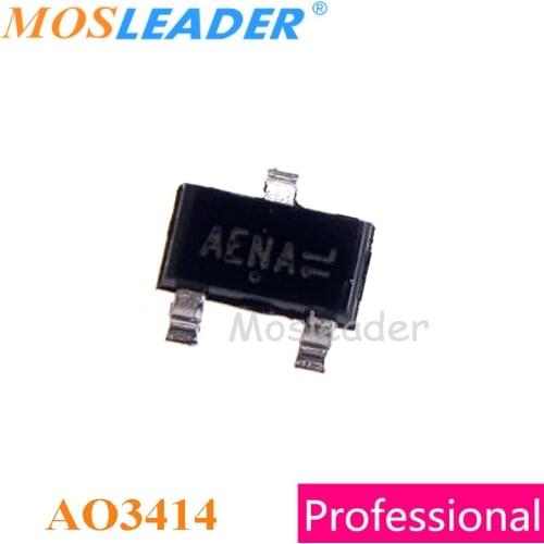Mosleader AO3414 SOT23 3000PCS 20V 3A N-Channel Made in China High quality like original