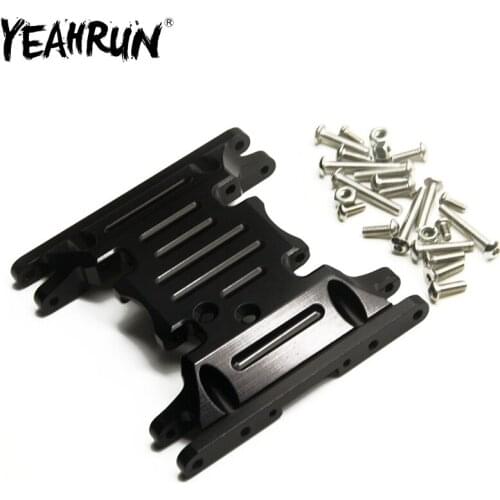 YEAHRUN Gearbox Bottom Base Mount Middle Skid Plate for 1/10 Axial SCX10 II 90046 RC Crawler Car Upgrade Parts
