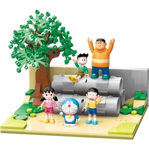 2021 New Doraemon Fat Tiger Shizuka Xiaofu Elite Model Set Building Block Assembly Toys Childrens Birthday Gifts Boys and Girls