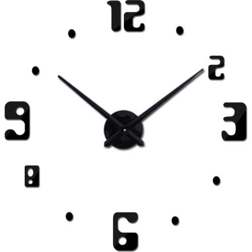 New wall clock modern design reloj de pared quartz watch large decorative clocks europe living room acrylic 3d stickers