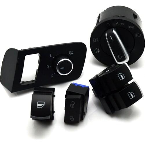 New Chrome free shipping Mirror switch window switch for VW Volkswagen Touran 2003-2015 Caddy 5K3 959 857 1TD959565A 5K3959857