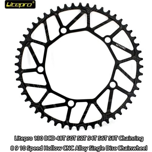 Chainring Litepro 130BCD 48/50/52/54/56/58T bmx Chain Link Chainring For Bicycle Single Disc Chainwheel Protector bmx parts