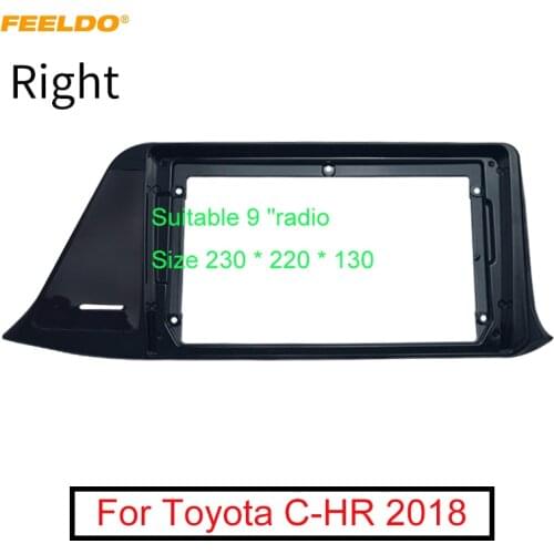 FEELDO Car Stereo Facia Panel Frame Adaptor For Toyota C-HR (RHD) 2Din Radio Audio 9" CD/DVD Dash Trim Kits #FD3405