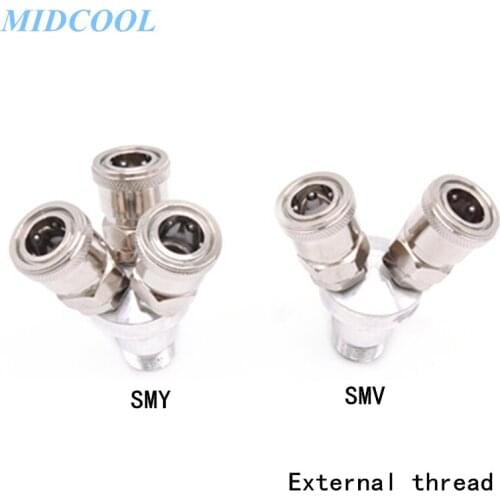 Pneumatic Components Quick plug Round Two Three Vent Pipe Air Pump Air Compressor C type Connector SMY Three/Two Plug