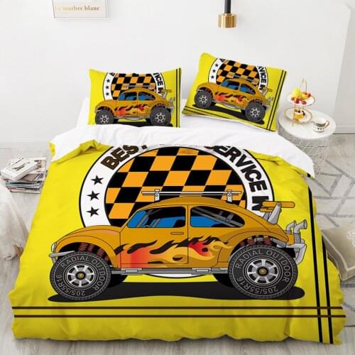 Twin size bedding Duvet cover 140x200 bed linen euro Cartoon Bedding set Kids Baby children Boy For home Racing car Bed Set