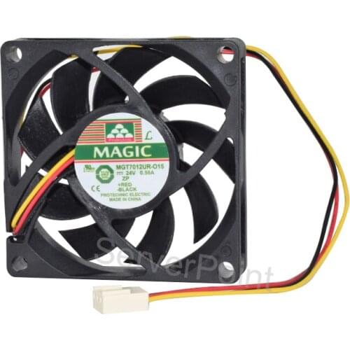 Well Tested Cooling Fan MGT7012UR-O15 DC24V 0.58A Three Pins 70X70X15MM