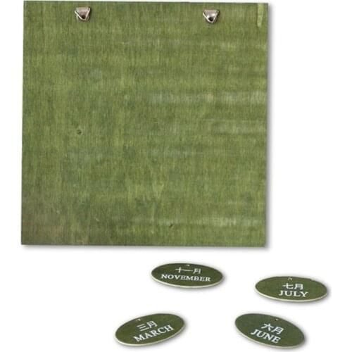 Retro rustic creative bilingual furniture Mediterranean can hang wood manual calendar calendar crafts