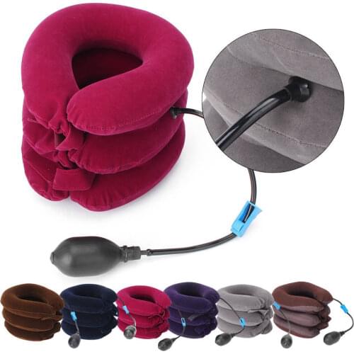 Cervical Collar Neck Relief Traction Brace Support Stretcher Inflatable Comfort