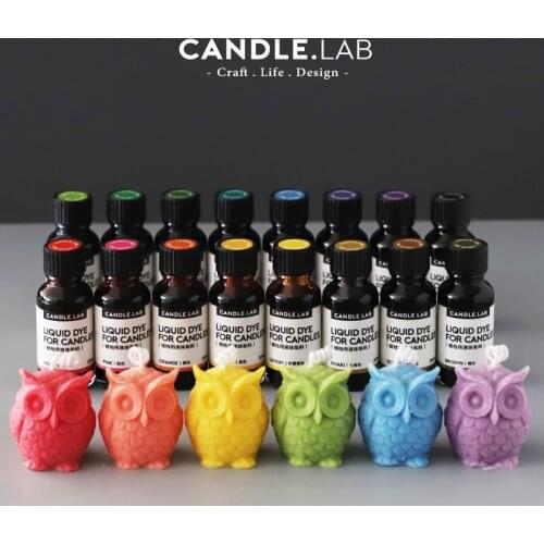16colors CANDLE. LAB high-concentration candle liquid dye soy wax bee wax ice flowers wax coconut wax pigment color20ml