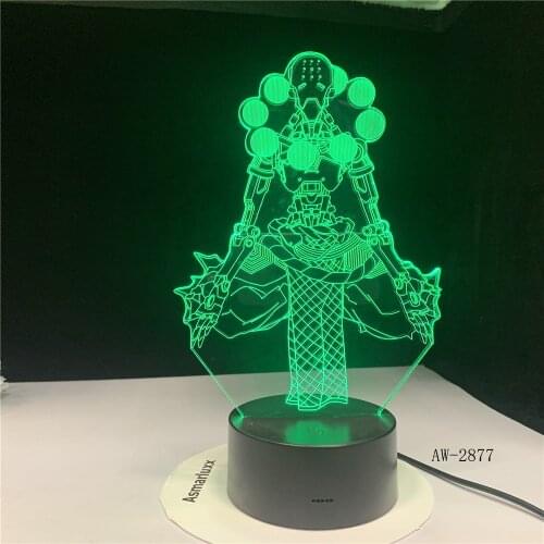 3D LED Light Game Overwatch Zenyatta Visual Table Lamp for Bedroom Decor Lamp 7 Color Change USB Night Light Home Decor 2877