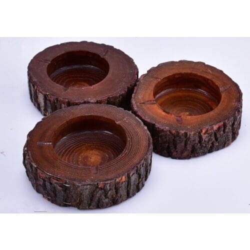 1pc Creative Personality Ashtray Wooden Ashtray Retro Environmental Ashtray Home Decoration