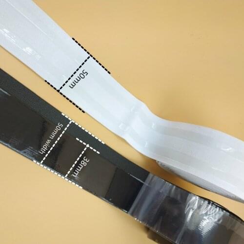 2" Black White Silicone Non-slip Elastic 50mm Width 5 Meters Decor Sewing DIY Extra Grippe Garment Accessories Accept Custom